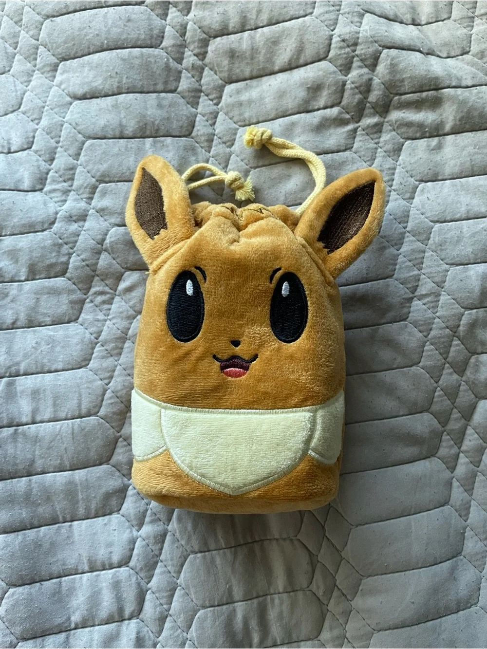 Pokemon Eevee Plush Pouch Brown & Cream